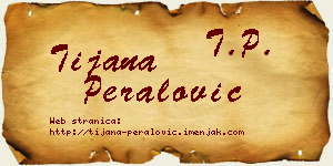 Tijana Peralović vizit kartica